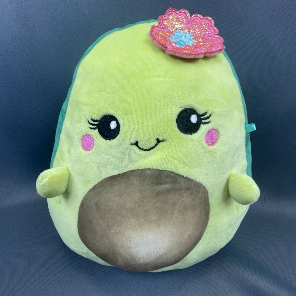 Squishmallow Ava The Avocado Pink Flower Green 12" Plush Kellytoy 2019